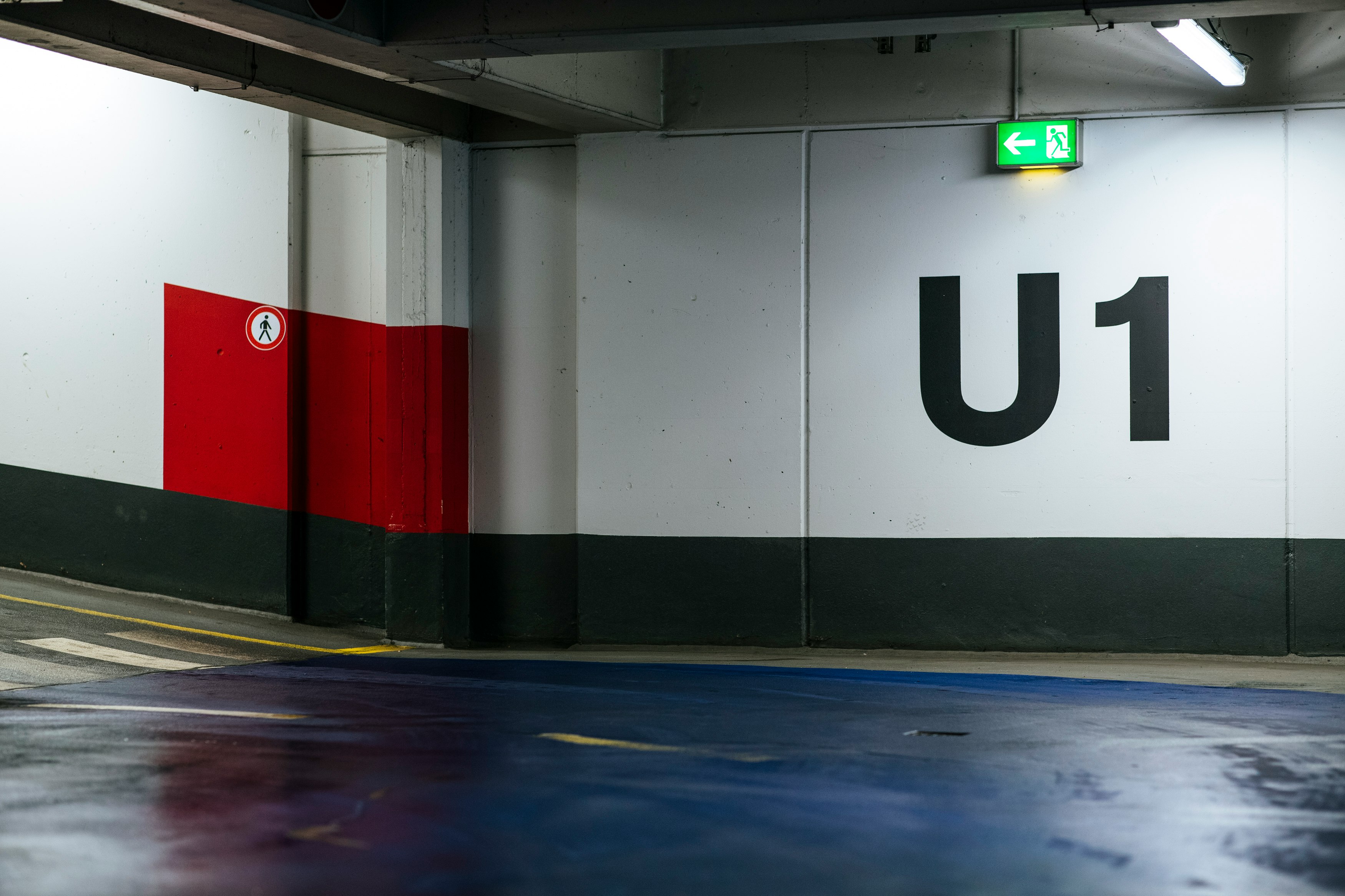 red white and green signage